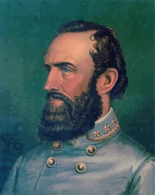Confederate Commander Stonewall Jackson Paint By Numbers