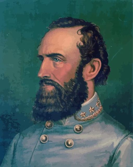 Confederate Commander Stonewall Jackson Paint By Numbers