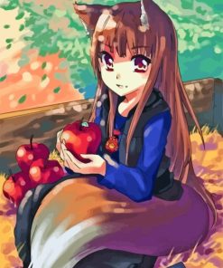 Cute Holo The Wise Wolf Paint By Numbers