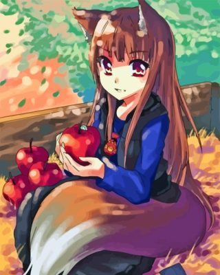 Cute Holo The Wise Wolf Paint By Numbers