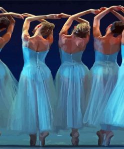 Dancers In Blue Paint By Numbers