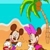 Disney Mickey And Minnie At The Beach Paint By Numbers