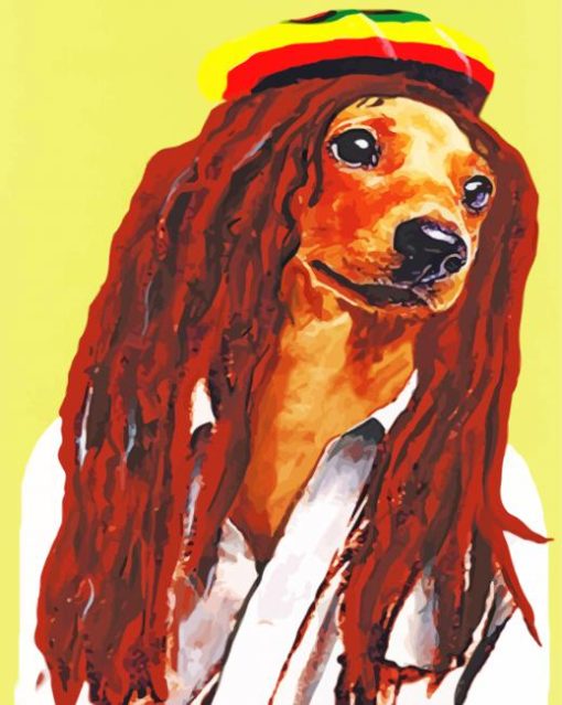 Dog In Dreadlocks Paint By Numbers