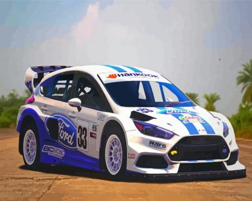 Ford RS Racing Car Paint By Numbers