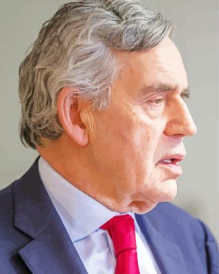 Gordon Brown Side Profile Paint By Numbers