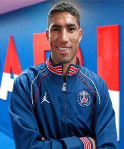 Hakimi Paris Saint Germain Footballer Paint By Numbers