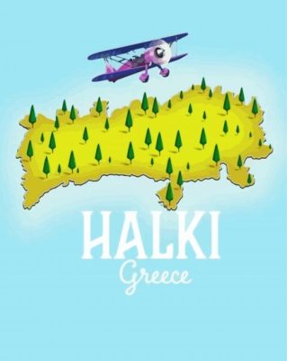 Halki Greece Poster Paint By Numbers