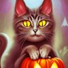 Halloween Cat Paint By Numbers