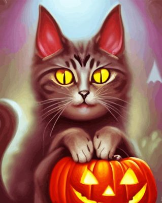 Halloween Cat Paint By Numbers