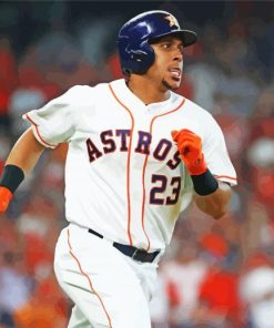 Houston Astros Michael Brantley Baseball Left Fielder Player Paint By Numbers