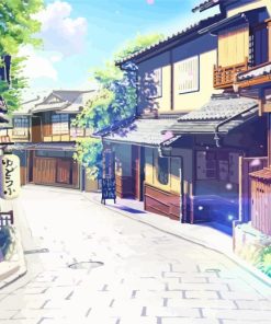 Japanese Anime Streets Paint By Numbers