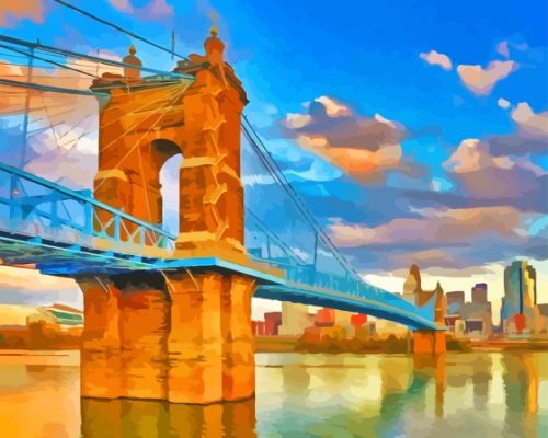 John A Roebling Bridge Art Paint By Numbers