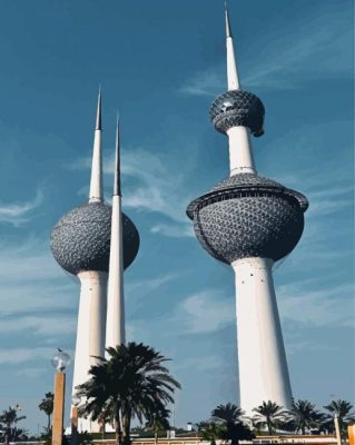 Kuwait Towers Buildings Paint By Numbers