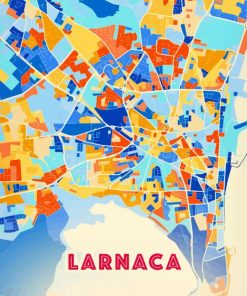 Larnaca Cyprus Poster Art Paint By Numbers