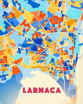 Larnaca Cyprus Poster Art Paint By Numbers