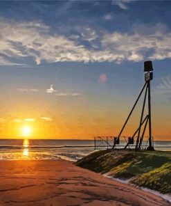 Mablethorpe Beach At Sunset Paint By Numbers