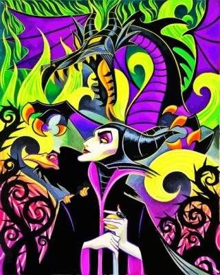 Maleficent Dragon Side View Art Paint By Numbers