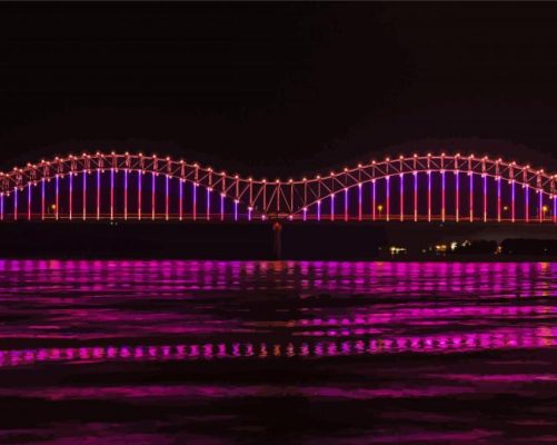 Memphis Hernando De Soto Bridge Paint By Numbers