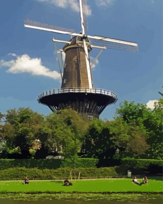 Molen De Valk Leiden City Paint By Numbers