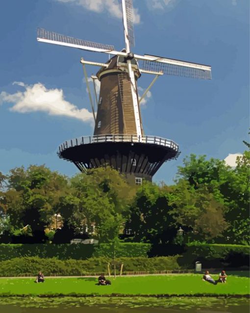 Molen De Valk Leiden City Paint By Numbers