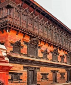 Nepal Bhaktapur 55 Window Palace Paint By Numbers