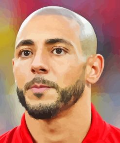 Nordin Amrabat Moroccan Football Player Paint By Numbers