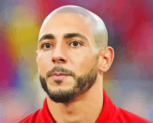 Nordin Amrabat Moroccan Football Player Paint By Numbers