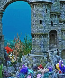 Old Castle Under The Sea Paint By Numbers