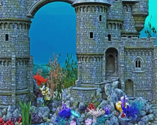 Old Castle Under The Sea Paint By Numbers