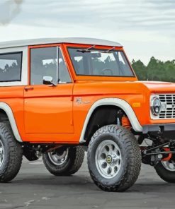 Orange Ford Bronco Paint By Numbers