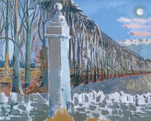 Pillar And Moon Paul Nash Paint By Numbers