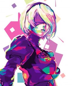 Pop Art 2B NieR Automata Game Paint By Numbers