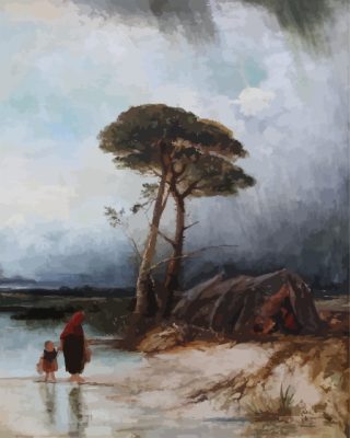 Rain Landscape Art Paint By Numbers