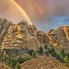 Rainbow Mount Rushmore National Memorial Paint By Numbers