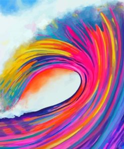 Rainbow Wave Paint By Numbers