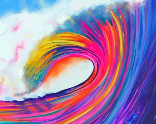 Rainbow Wave Paint By Numbers