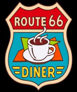 Retro Route 66 Poster Paint By Numbers