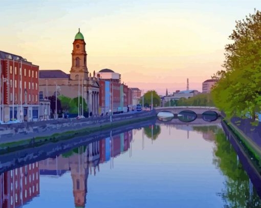 River Liffey Dublin Republic Of Ireland Paint By Numbers