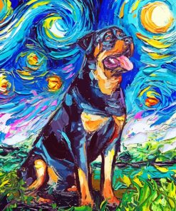 Rottweiler Art Paint By Numbers