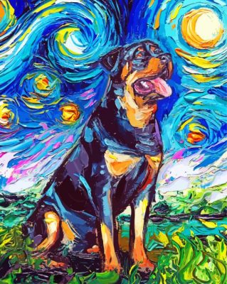 Rottweiler Art Paint By Numbers