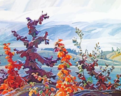 Scrub Oaks And Maples By Franklin Carmichael Paint By Numbers