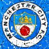 Splatter Manchester City FC Logo Paint By Numbers