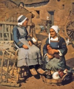 Stanhope Forbes Preparations For Market Quimperle Brittany Paint By Numbers