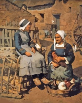 Stanhope Forbes Preparations For Market Quimperle Brittany Paint By Numbers