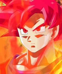 Super Saiyan God Anime Paint By Numbers