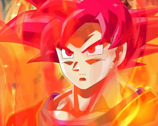 Super Saiyan God Anime Paint By Numbers