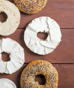 The Bagels With Cream Cheese Paint By Numbers