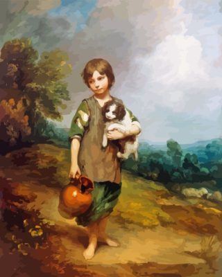 The Cottage Girl By Thomas Gainsborough Paint By Numbers