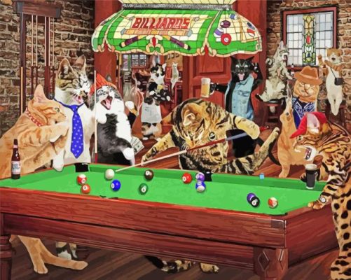 The Snooker Cats Paint By Numbers