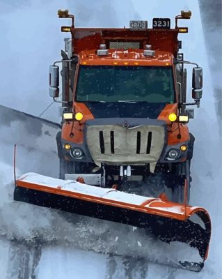 The Snow Plow Truck Paint By Numbers